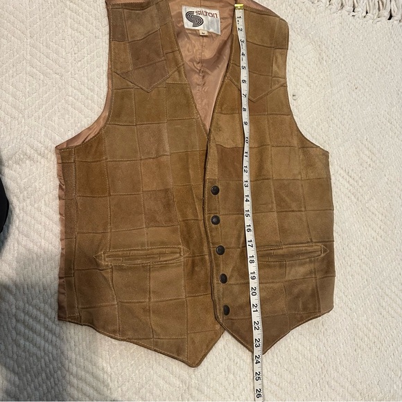 Silton Vintage Leather Vest sz M - Picture 2 of 9